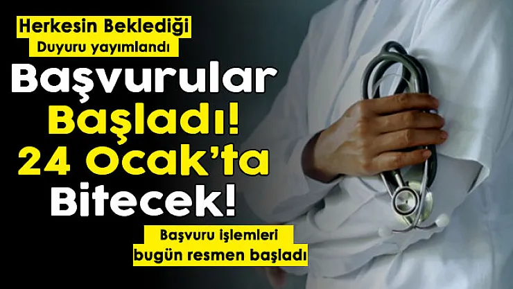 Son dakika beklenen duyuru yayımlandı! Başvurular başladı: 24 Ocak'a kadar devam edecek