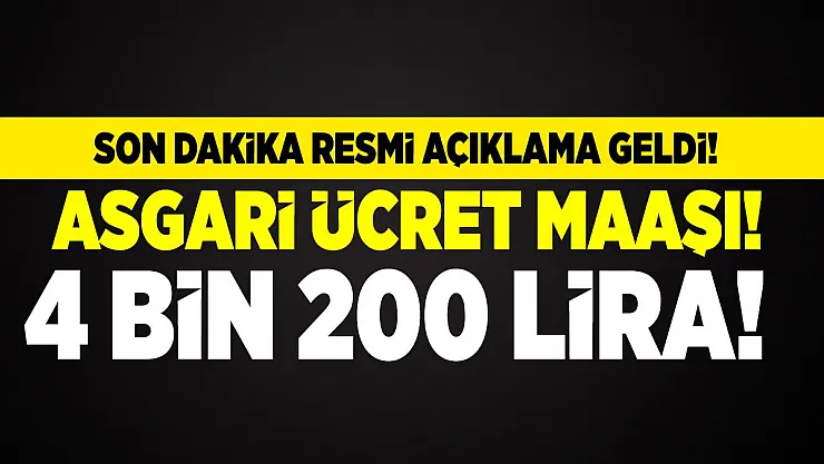 Son dakika belediyeden flaş asgari ücret açıklaması! Asgari ücret 4 bin 200 lira oldu!
