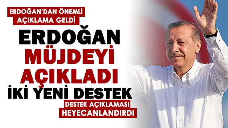 Son dakika! Cumhurbaşkanı Erdoğan müjdeyi açıkladı: İki yeni destek resmen duyuruldu