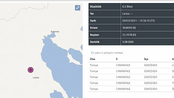 Son Dakika Deprem Haberi! 6,2 şiddetinde deprem meydana geldi