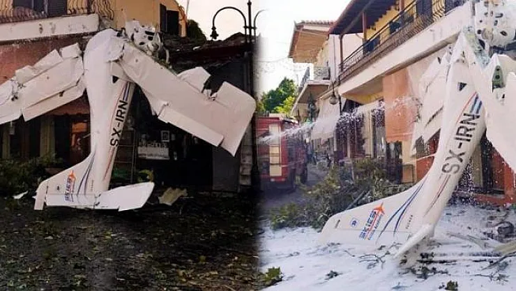 Son Dakika! Eğitim uçağı evlerin arasına düştü!