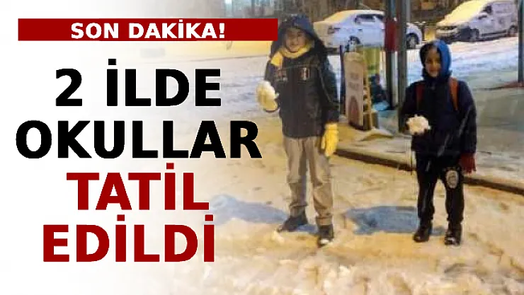 Son Dakika! Eğitime Kar Engeli! 2 İlde Okullar Tatil Edildi