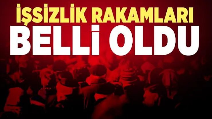Son dakika işsizlik rakamları belli oldu