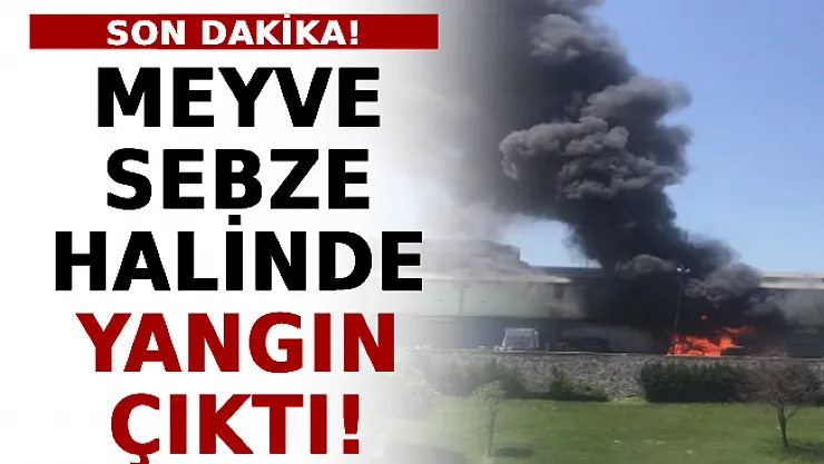 Son Dakika! Meyve Sebze Halinde Yangın Çıktı!