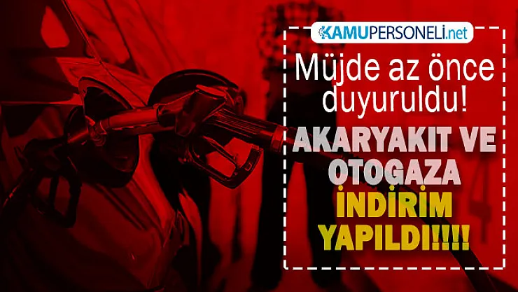 Son dakika, otomobil sahiplerine müjde duyuruldu! Benzin motorin ve LPG'ye indirim yapıldı! Yıl sonuna kadar devam edecek