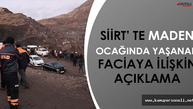 Son Dakika: Siirt Valisinden Yaşanan Faciaya İlişkin Açıklama