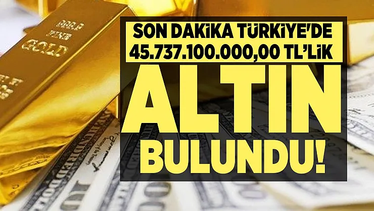 Son dakika Türkiye'de 45.737.100.000,00 TL değerinde altın bulundu!
