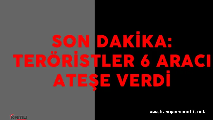Son Dakika: Van 'da Teröristler 6 Aracı Ateşe Verdi