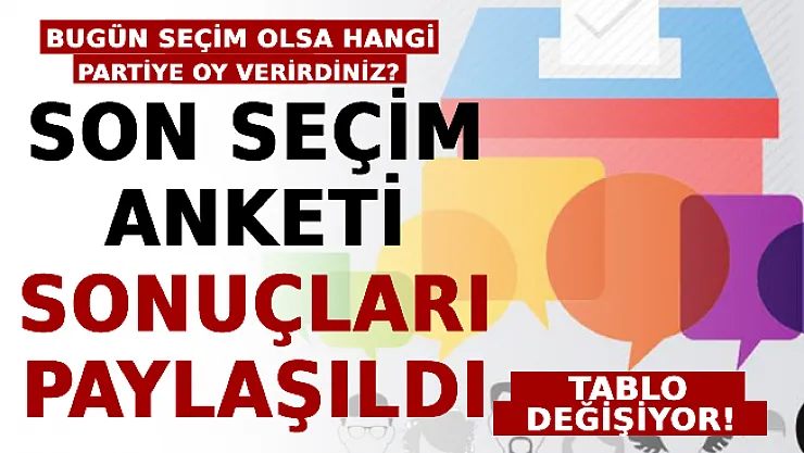 Son Seçim Anketi Sonuçları Paylaşıldı: Tablo Değişiyor!