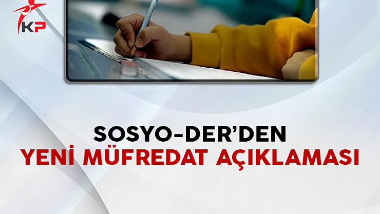 SOSYO-DER'den Yeni Müfredat Açıklaması