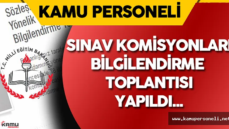 Sözleşmeli Öğretmen Alımı için Sözlü Sınav Komisyonlarına Yönelik Toplantı Yapıldı