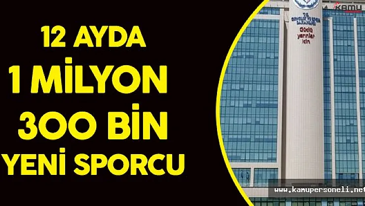Sporcu Sayısı 1 Yılda 1 Milyon 300 Bin Arttı