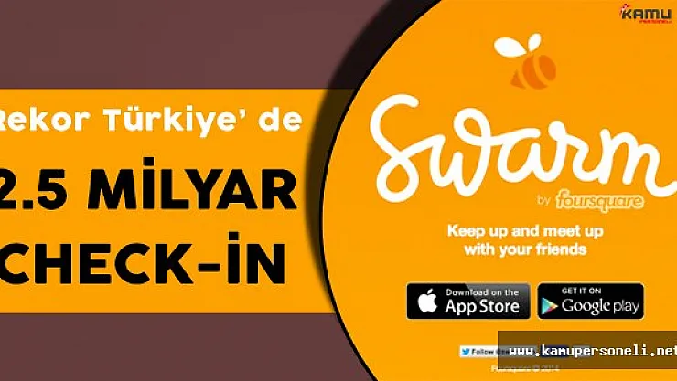 Swarm' da Check-in Rekoru Türkiye' nin Elinde