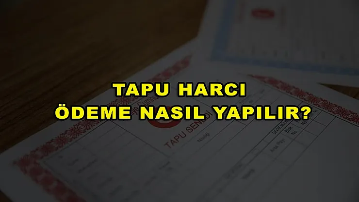 Tapu Harcı Ödeme Nasıl Yapılır?