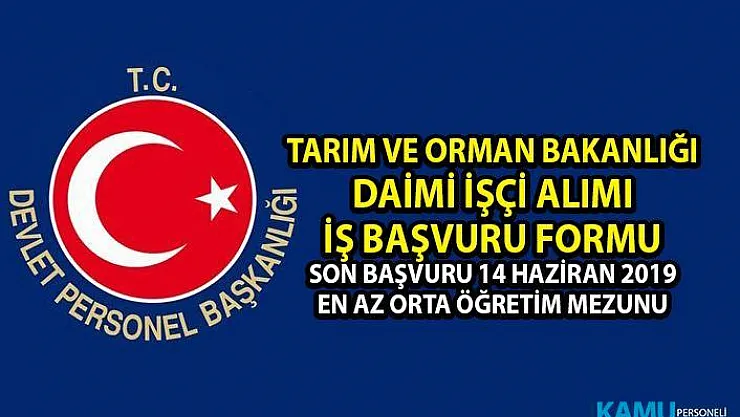 Tarım ve Orman Bakanlığı memur alımı ilanı yayınladı! 2 engelli ve 1 eski hükümlü işçi alımı için başvuru ilanı yayınlandı!