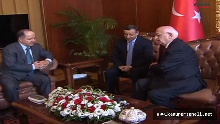 TBMM Başkanı Kahraman ve IKBY Başkanı Barzani Görüşmesi