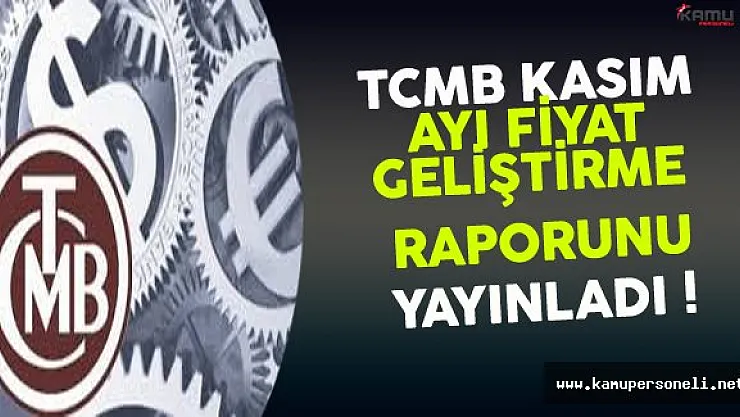 TCMB Kasım Ayı Fiyat Geliştirme Raporunu Yayınladı