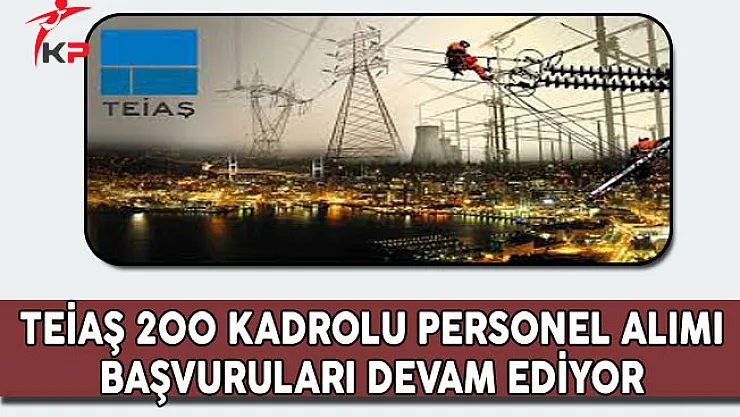 TEİAŞ 200 Kadrolu Personel Alım Süreci Devam Ediyor