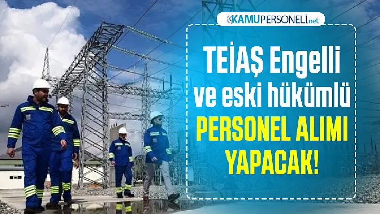 TEİAŞ Engelli ve eski hükümlü personel alımı yapacak! Büro memur alımı, inşaat ve elektrik teknisyeni...