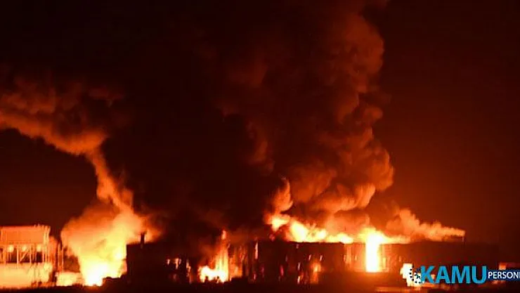 Tekirdağ'ın Çorlu İlçesindeki Geri Dönüşüm Fabrikasında Yangın Çıktı! Patlama Sesleri Geliyor