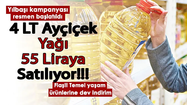 Temel yaşam ürünlerinde yılbaşı kampanyası yapıldı! Çay, şeker, un ve sıvı yağ fiyatlarında dev indirim yapıldı: 4 litre ayçiçek yağı 55 TL'ye satılıyor