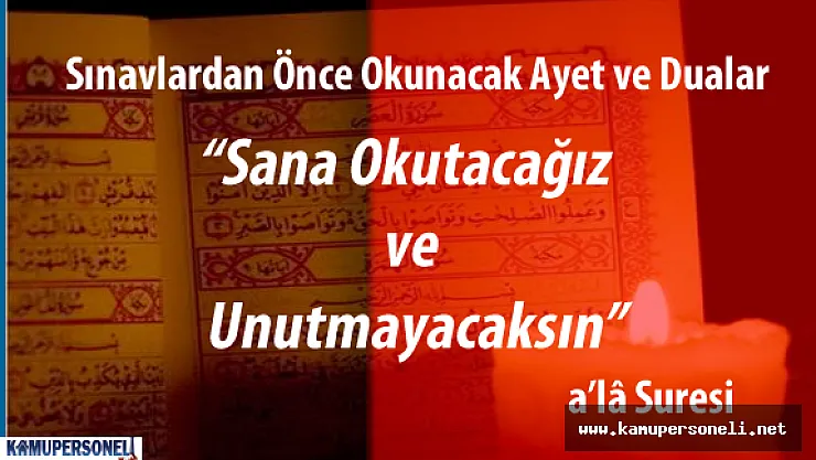 TEOG Sınavı ve Diğer Her Türlü Sınava Girerken Okunacak Dualar ve Ayetler