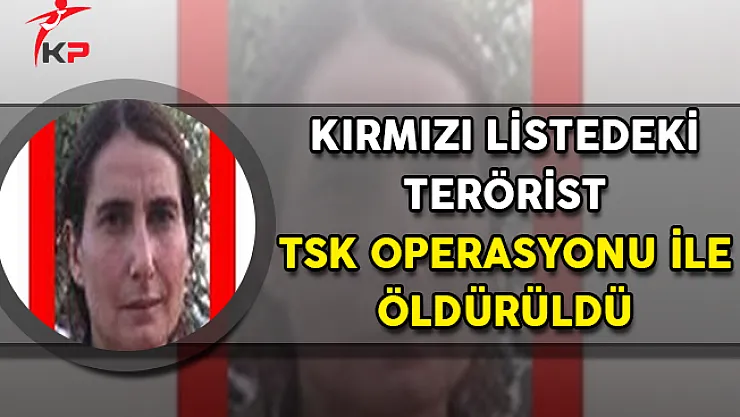 TSK Operasyonu Kapsamında Kırmızı Listedeki Kadın Terörist Öldürüldü