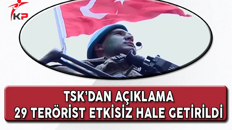 TSK: Son Bir Haftada PKK'lı Yöneticilerinde Bulunduğu Çok Sayıda Terörist Etkisiz Hale Getirildi