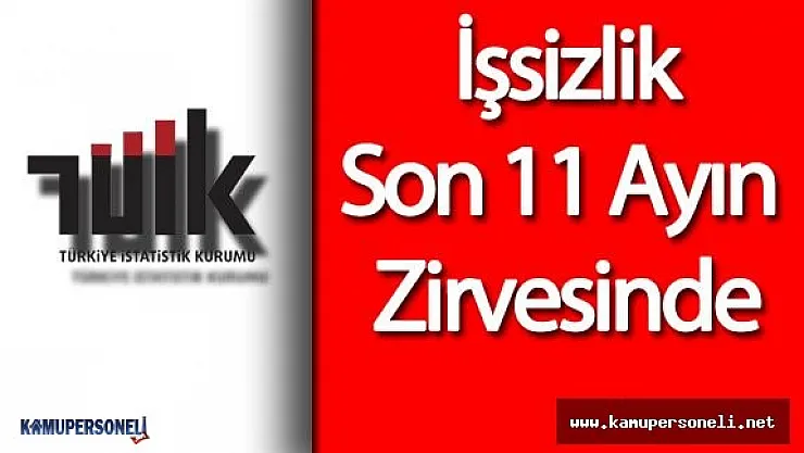 TÜİK İşsizlik Rakamlarını Açıkladı ( İşsizlik Oranı Son 11 Ayın Zirvesinde)