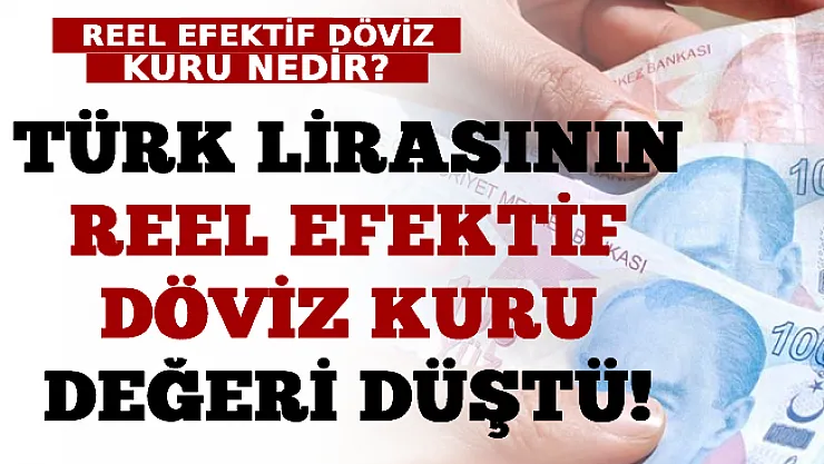 Türk Lirasının Reel Efektif Döviz Kuru Değeri Düştü! Reel Efektif Döviz Kuru Nedir?