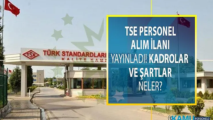 Türk Standardları Enstitüsü (TSE) personel ilanı yayınladı! Kadrolar ve şartlar neler?