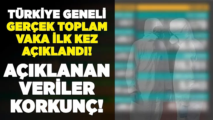 Türkiye geneli toplam vaka sayısı ilk kez açıklandı! Açıklanan sayı korkunç