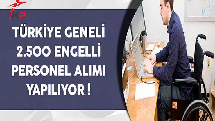 Türkiye Genelinde 2 Bin 500 Engelli Personel Alınıyor