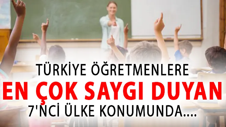 Türkiye, Öğretmenlere En Çok Saygı Duyan 7'nci Ülke Konumunda