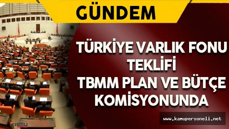 Türkiye Varlık Fonu Teklifi TBMM Plan ve Bütçe Komisyonunda