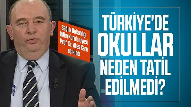 Türkiye'de okullar neden tatil edilmedi? Sağlık Bakanlığı Bilim Kurulu üyesi Prof. Dr. Ateş Kara açıkladı