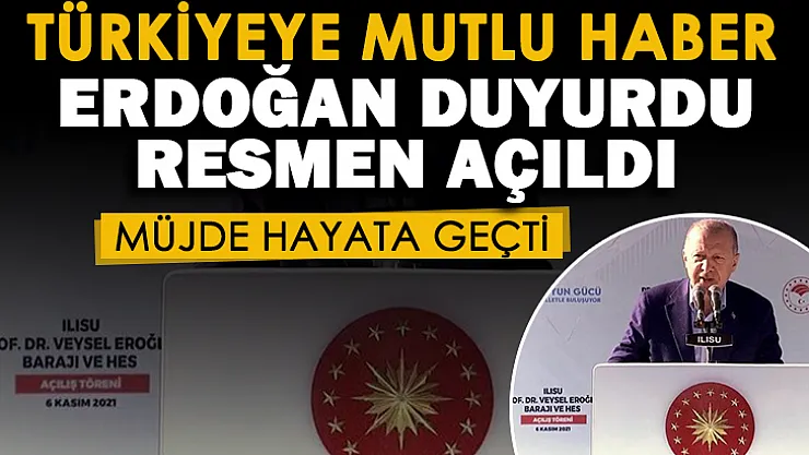 Türkiyeye mutlu haber! Cumhurbaşkanı Erdoğan beklenen açılışı yaptı: Müjde resmen hayata geçti