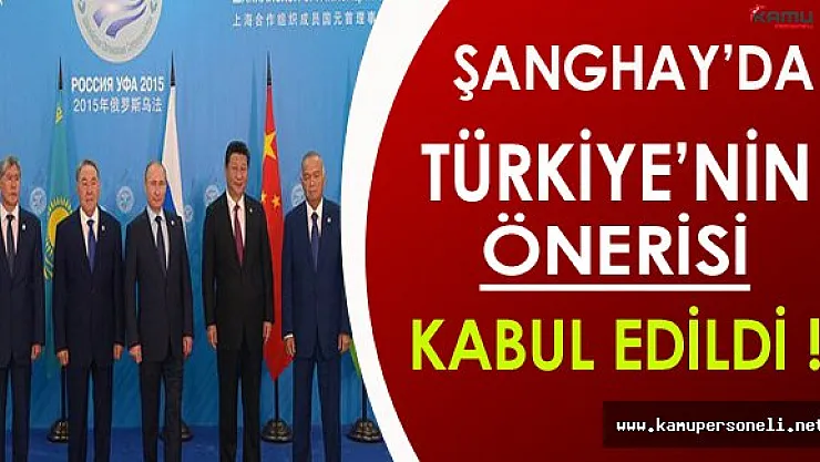 Türkiye'ye Şanghay'da İlk Görev ( Verilen Öneri Kabul Edildi )