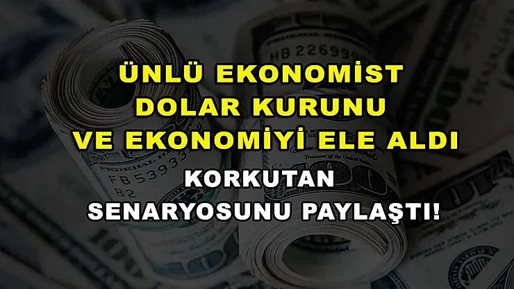 Ünlü ekonomist dolar kurunu ve ekonomiyi ele aldı, korkutan senaryosunu paylaştı!