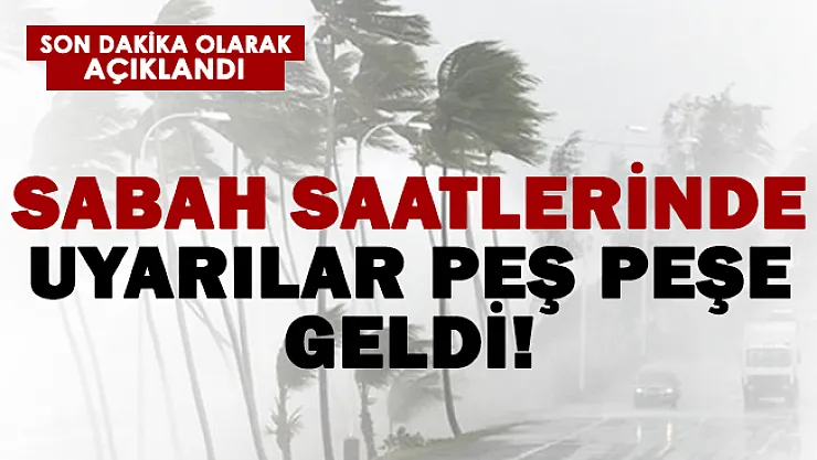 Uyarılar peş peşe geldi! Sıcaklıklar 12 derece birden düşüyor!