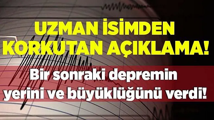 Uzman isim Malatya depreminin ardından bir sonraki depremin yerini ve büyüklüğünü söyledi!
