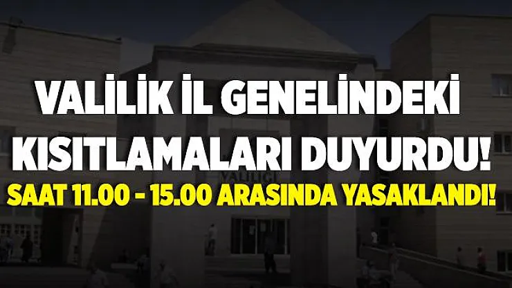 Valilik duyurdu! Kent genelinde 65 yaş üstüne yeni kısıtlama geldi!