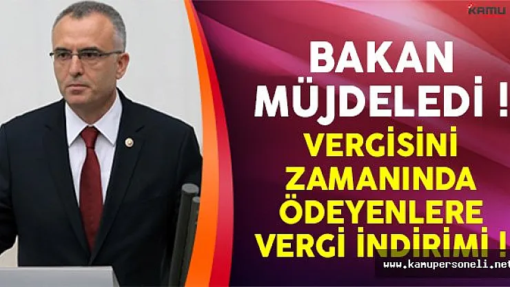 Vergisini Zamanında Ödeyenlere Vergi İndirimi Geliyor !