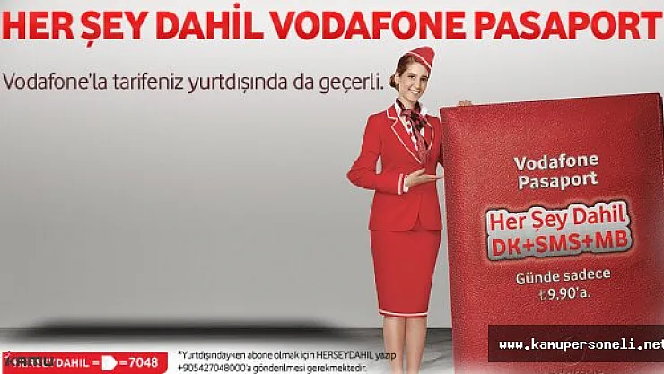Vodafone Red Abonelerine Özel ' Her Şey Dahil Pasaport'