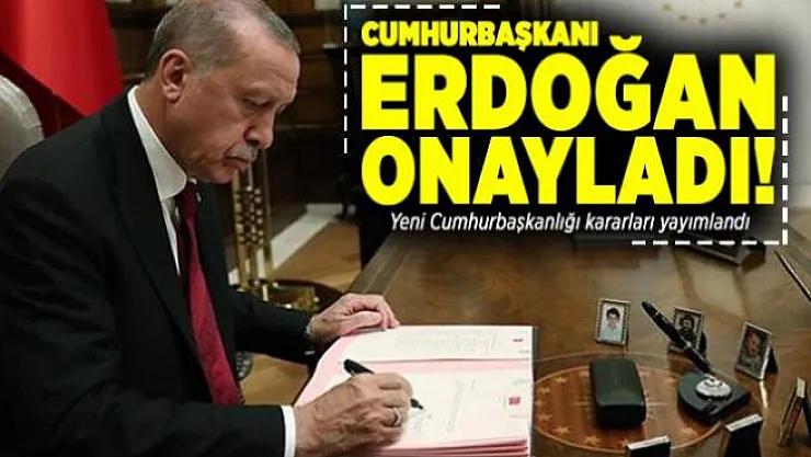 Yeni Cumhurbaşkanı kararları Resmi Gazete'de yayımlandı
