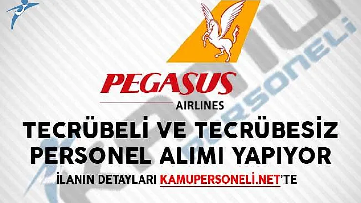 Yeni İlanlar Yayımlandı! Pegasus Hava Yolları Tecrübeli ve Tecrübesiz Personel Alımı Yapıyor!