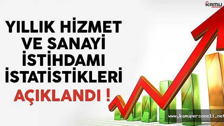 Yıllık Hizmet ve Sanayi İstihdamı İstatistikleri Açıklandı