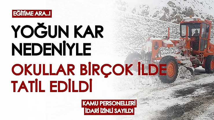 Yoğun kar nedeniyle okulların tatil edildiği iller tek tek açıklandı! Sivas, Muğla, Eskişehir ve daha birçok ilde okullar tatil