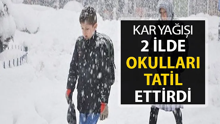 Yoğun Kar Yağışı Sonucunda 2 İlde Okullar Tatil Edildi