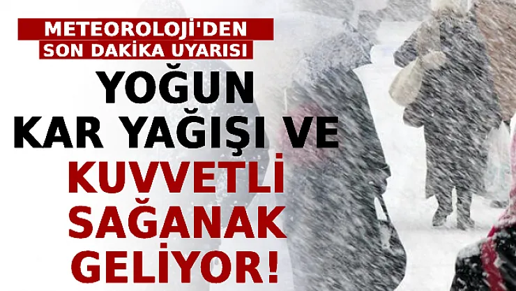 Yoğun Kar Yağışı Ve Kuvvetli Sağanak Geliyor!